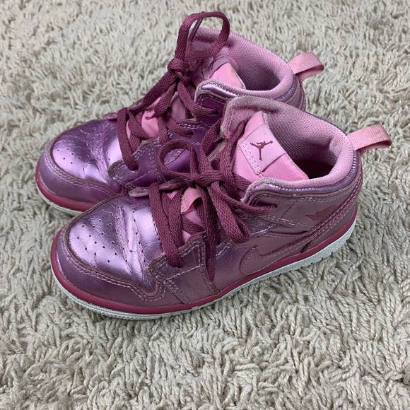 metallic pink jordans